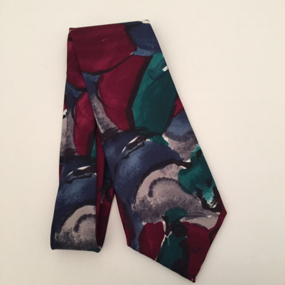 Vintage Pierre Cardin Abstract "Watercolor" Tie